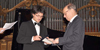 Il Maestro Ennio Morricone premia Francesco Carletti(pianoforte)
